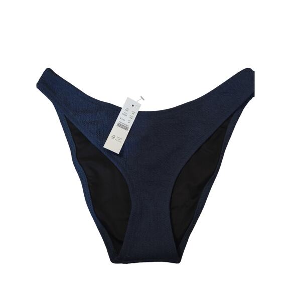 J. Crew Other - J. Crew Textured‎ Curved Waist Cheeky Bikini Bottom Medium Summer Pool Beach